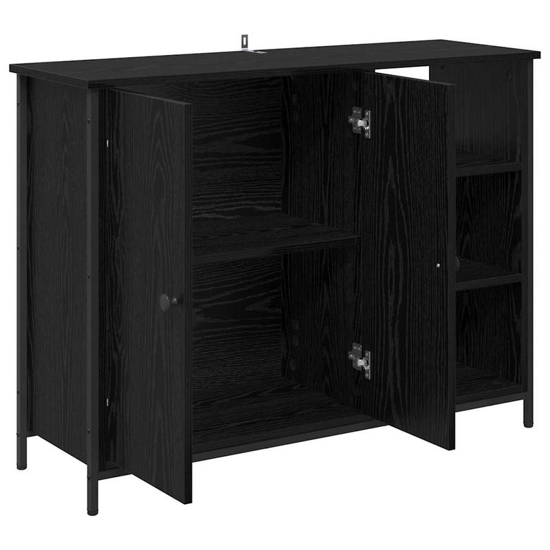 Casa si Gradina - Mobilier - Comode si corpuri - Comode - Bufet Stejar Negru 100 x 33 x 75 cm Lemn compozit - Infinity.ro