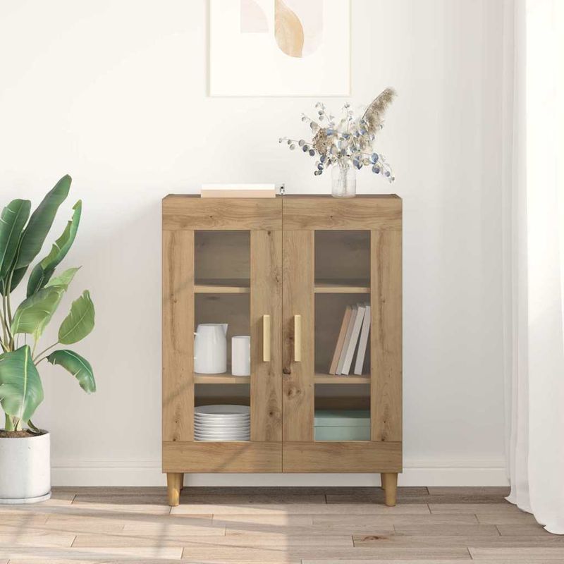 Casa si Gradina - Mobilier - Comode si corpuri - Comode - Bufet Stejar Artizanal 69,5 x 34 x 90 cm Lemn compozit - Infinity.ro