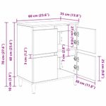 Casa si Gradina - Mobilier - Comode si corpuri - Comode - Bufet Stejar Negru 60 x 35 x 70 cm Lemn compozit - Infinity.ro