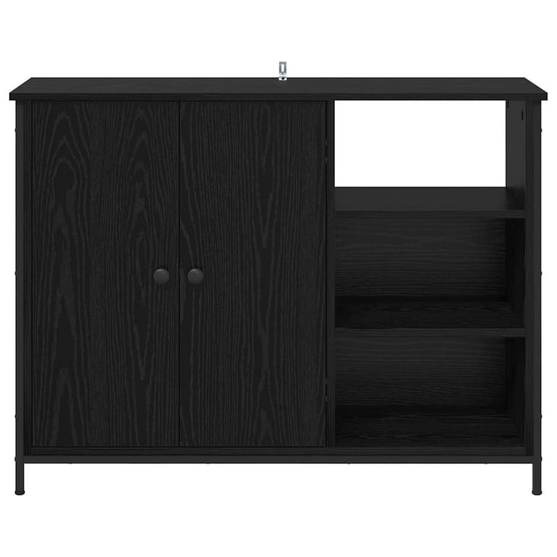 Casa si Gradina - Mobilier - Comode si corpuri - Comode - Bufet Stejar Negru 100 x 33 x 75 cm Lemn compozit - Infinity.ro