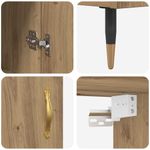 Casa si Gradina - Mobilier - Comode si corpuri - Comode - Bufet Stejar Artizanal 69,5 x 34 x 180 cm Lemn compozit - Infinity.ro