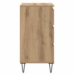 Casa si Gradina - Mobilier - Comode si corpuri - Comode - Bufet Stejar Artizanal 40 x 35 x 70 cm Lemn Ingineresc si Fier - Infinity.ro