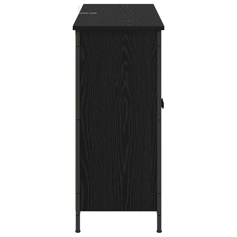 Casa si Gradina - Mobilier - Comode si corpuri - Comode - Bufet Stejar Negru 100 x 33 x 75 cm Lemn compozit - Infinity.ro