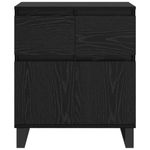 Casa si Gradina - Mobilier - Comode si corpuri - Comode - Bufet Stejar Negru 60 x 35 x 70 cm Lemn Ingineresc si Fier - Infinity.ro