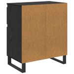 Casa si Gradina - Mobilier - Comode si corpuri - Comode - Bufet Stejar Negru 60 x 35 x 70 cm Lemn Ingineresc si Fier - Infinity.ro