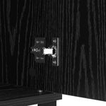 Casa si Gradina - Mobilier - Comode si corpuri - Comode - Bufet Stejar Negru 60 x 35 x 70 cm Lemn Ingineresc si Fier - Infinity.ro