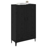 Casa si Gradina - Mobilier - Comode si corpuri - Corpuri bucatarie - Bufet Stejar Negru 70 x 31 x 115 cm Lemn Ingineresc si Fier - Infinity.ro