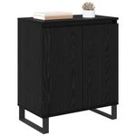 Casa si Gradina - Mobilier - Comode si corpuri - Comode - Bufet Stejar Negru 60 x 35 x 70 cm Lemn compozit - Infinity.ro
