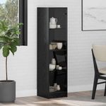 Casa si Gradina - Mobilier - Comode si corpuri - Comode - Bufet Stejar Negru 35 x 37 x 142 cm Lemn compozit - Infinity.ro