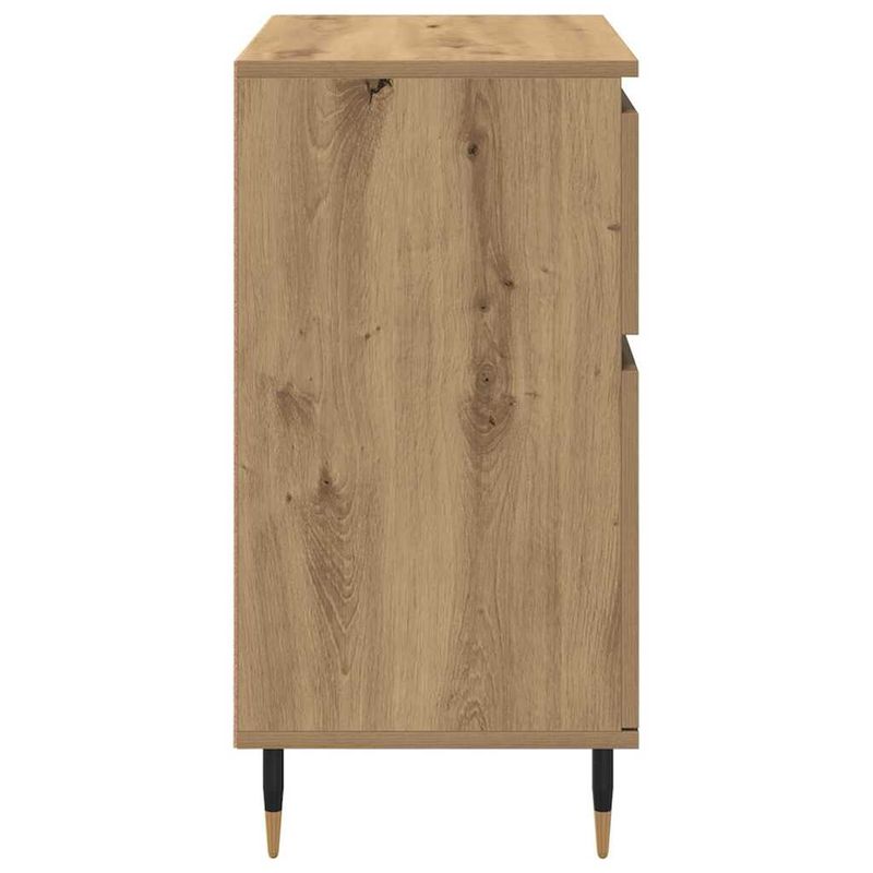 Casa si Gradina - Mobilier - Comode si corpuri - Comode - Bufet Stejar Artizanal 60 x 35 x 70 cm Lemn Ingineresc si Fier - Infinity.ro