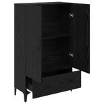 Casa si Gradina - Mobilier - Comode si corpuri - Corpuri bucatarie - Bufet Stejar Negru 70 x 31 x 115 cm Lemn Ingineresc si Fier - Infinity.ro