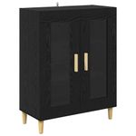 Casa si Gradina - Mobilier - Comode si corpuri - Comode - Bufet Stejar Negru 69,5 x 34 x 90 cm Lemn compozit - Infinity.ro