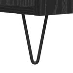 Casa si Gradina - Mobilier - Comode si corpuri - Comode - Bufet Stejar Negru 34,5 x 34 x 90 cm Lemn Ingineresc si Fier - Infinity.ro