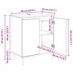 Casa si Gradina - Mobilier - Comode si corpuri - Comode - Bufet Stejar Artizanal 60 x 35 x 70 cm Lemn compozit - Infinity.ro