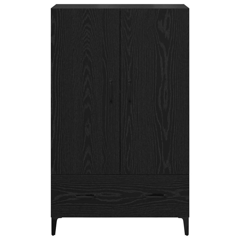 Casa si Gradina - Mobilier - Comode si corpuri - Corpuri bucatarie - Bufet Stejar Negru 70 x 31 x 115 cm Lemn Ingineresc si Fier - Infinity.ro