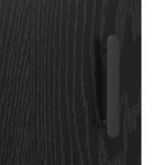 Casa si Gradina - Mobilier - Comode si corpuri - Comode - Bufet Stejar Negru 69,5 x 34 x 90 cm Lemn Ingineresc si Fier - Infinity.ro