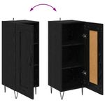 Casa si Gradina - Mobilier - Comode si corpuri - Comode - Bufet Stejar Negru 34,5 x 34 x 90 cm Lemn Ingineresc si Fier - Infinity.ro