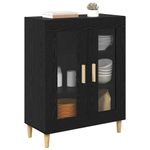Casa si Gradina - Mobilier - Comode si corpuri - Comode - Bufet Stejar Negru 69,5 x 34 x 90 cm Lemn compozit - Infinity.ro
