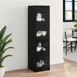Casa si Gradina - Mobilier - Comode si corpuri - Comode - Bufet Stejar Negru 35 x 37 x 142 cm Lemn compozit - Infinity.ro