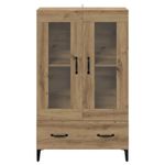 Casa si Gradina - Mobilier - Comode si corpuri - Comode - Bufet Stejar Artizanal 70 x 31 x 115 cm Lemn Ingineresc si Fier - Infinity.ro