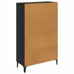 Casa si Gradina - Mobilier - Comode si corpuri - Corpuri bucatarie - Bufet Stejar Negru 70 x 31 x 115 cm Lemn Ingineresc si Fier - Infinity.ro