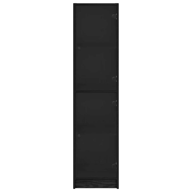 Casa si Gradina - Mobilier - Comode si corpuri - Comode - Bufet Stejar Negru 35 x 37 x 142 cm Lemn compozit - Infinity.ro