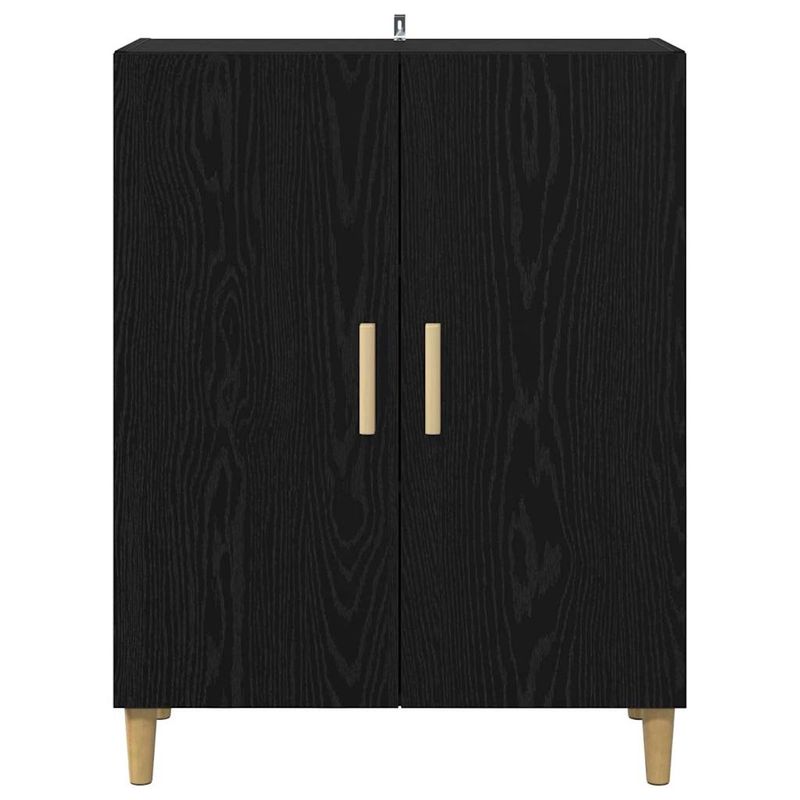 Casa si Gradina - Mobilier - Comode si corpuri - Comode - Bufet Stejar Negru 70 x 34 x 90 cm Lemn compozit - Infinity.ro