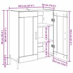 Casa si Gradina - Mobilier - Comode si corpuri - Comode - Bufet Stejar Negru 69,5 x 34 x 90 cm Lemn Ingineresc si Fier - Infinity.ro