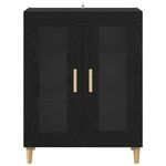 Casa si Gradina - Mobilier - Comode si corpuri - Comode - Bufet Stejar Negru 69,5 x 34 x 90 cm Lemn compozit - Infinity.ro