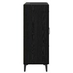 Casa si Gradina - Mobilier - Comode si corpuri - Comode - Bufet Stejar Negru 69,5 x 34 x 90 cm Lemn Ingineresc si Fier - Infinity.ro