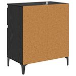 Casa si Gradina - Mobilier - Comode si corpuri - Comode - Bufet Stejar Negru 60 x 35 x 70 cm Lemn Ingineresc si Fier - Infinity.ro