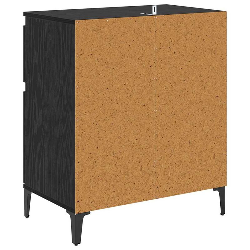 Casa si Gradina - Mobilier - Comode si corpuri - Comode - Bufet Stejar Negru 60 x 35 x 70 cm Lemn Ingineresc si Fier - Infinity.ro
