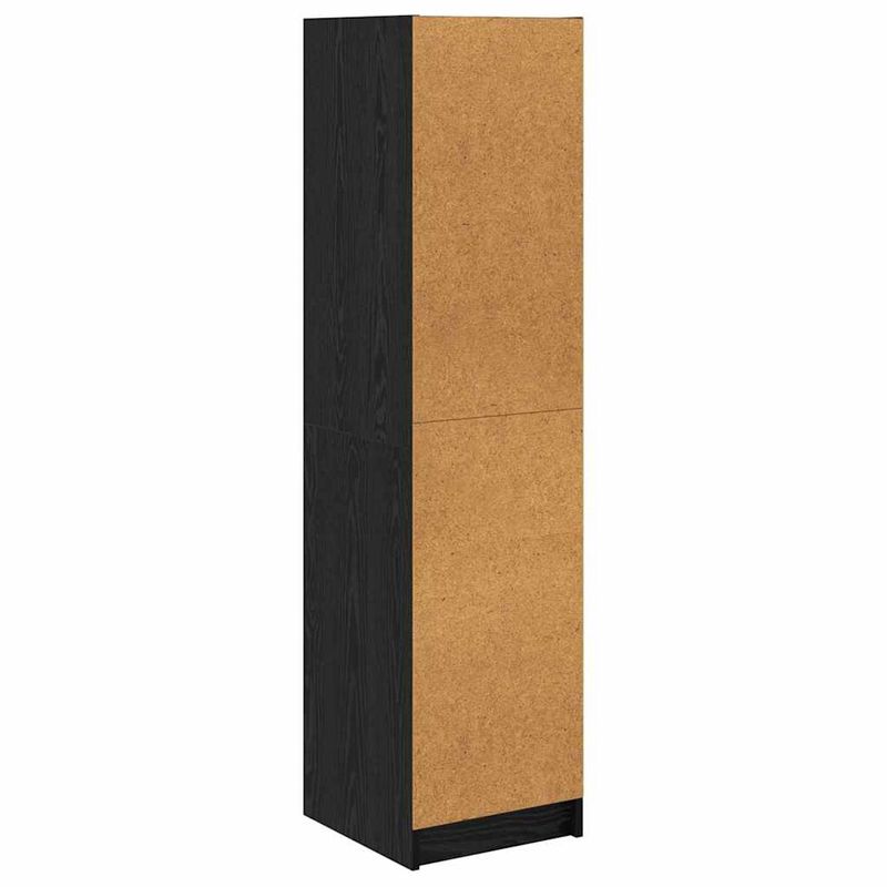 Casa si Gradina - Mobilier - Comode si corpuri - Comode - Bufet Stejar Negru 35 x 37 x 142 cm Lemn compozit - Infinity.ro