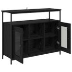 Casa si Gradina - Mobilier - Comode si corpuri - Comode - Bufet Stejar Negru 100 x 35 x 80 cm Lemn compozit - Infinity.ro