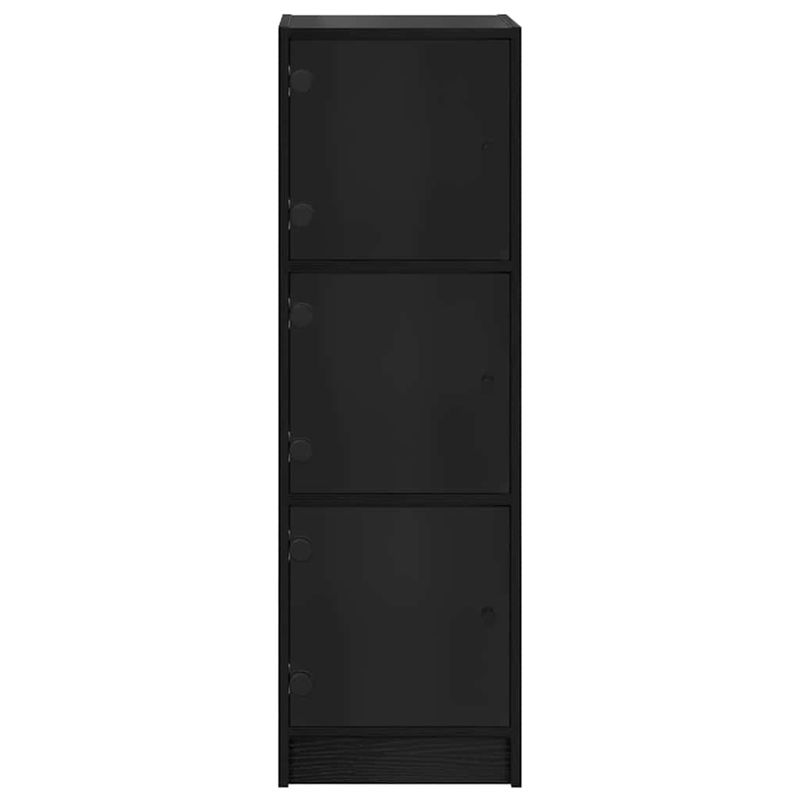 Casa si Gradina - Mobilier - Comode si corpuri - Comode - Bufet Stejar Negru 35 x 37 x 109 cm Lemn compozit - Infinity.ro