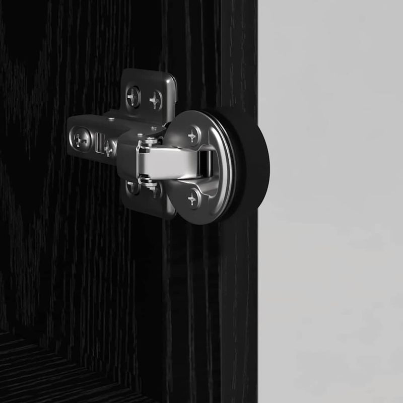 Casa si Gradina - Mobilier - Comode si corpuri - Comode - Bufet Stejar Negru 35 x 37 x 142 cm Lemn compozit - Infinity.ro