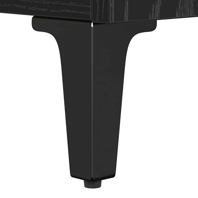 Casa si Gradina - Mobilier - Comode si corpuri - Comode - Bufet Stejar Negru 60 x 35 x 70 cm Lemn Ingineresc si Fier - Infinity.ro