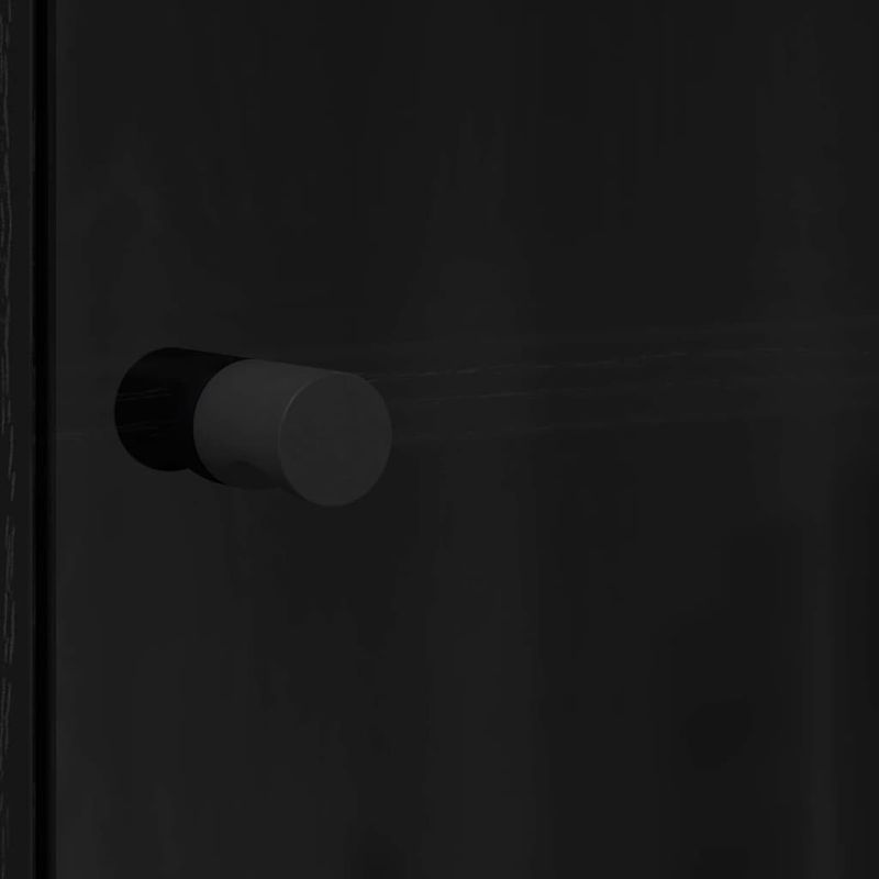 Casa si Gradina - Mobilier - Comode si corpuri - Comode - Bufet Stejar Negru 35 x 37 x 142 cm Lemn compozit - Infinity.ro