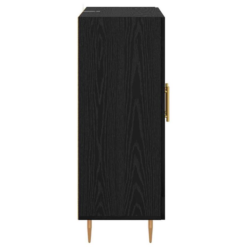 Casa si Gradina - Mobilier - Comode si corpuri - Comode - Bufet Stejar Negru 69,5 x 34 x 90 cm Lemn Ingineresc si Fier - Infinity.ro