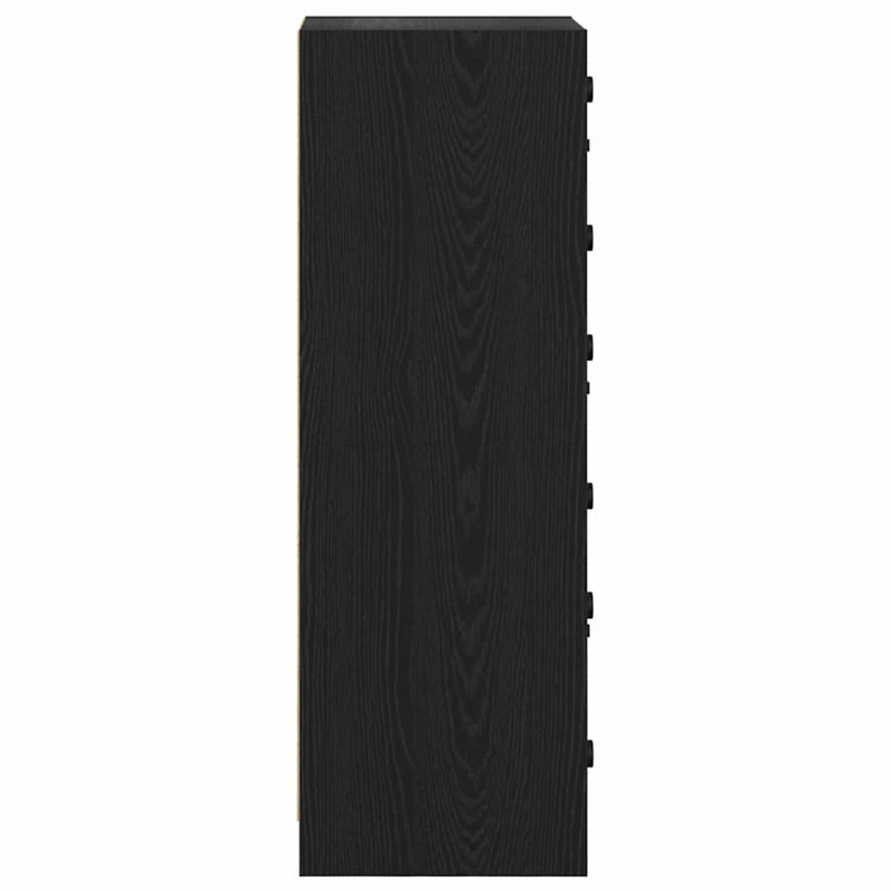 Casa si Gradina - Mobilier - Comode si corpuri - Comode - Bufet Stejar Negru 35 x 37 x 109 cm Lemn compozit - Infinity.ro