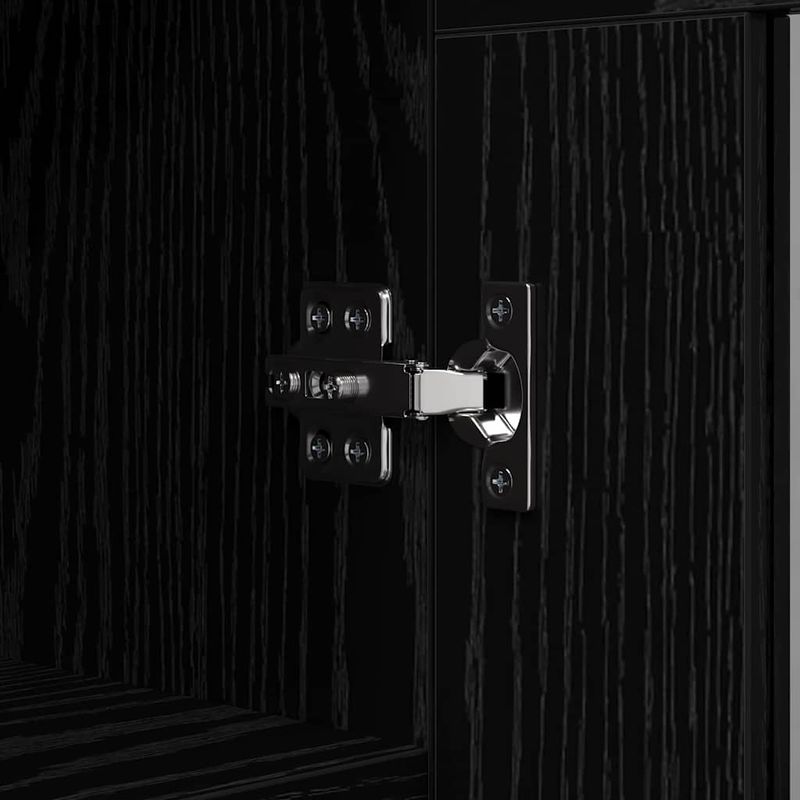 Casa si Gradina - Mobilier - Comode si corpuri - Comode - Bufet Stejar Negru 69,5 x 34 x 90 cm Lemn compozit - Infinity.ro