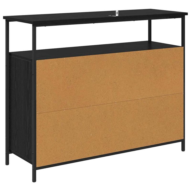 Casa si Gradina - Mobilier - Comode si corpuri - Comode - Bufet Stejar Negru 100 x 35 x 80 cm Lemn compozit - Infinity.ro