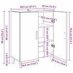 Casa si Gradina - Mobilier - Comode si corpuri - Comode - Bufet Stejar Negru 70 x 34 x 90 cm Lemn compozit - Infinity.ro