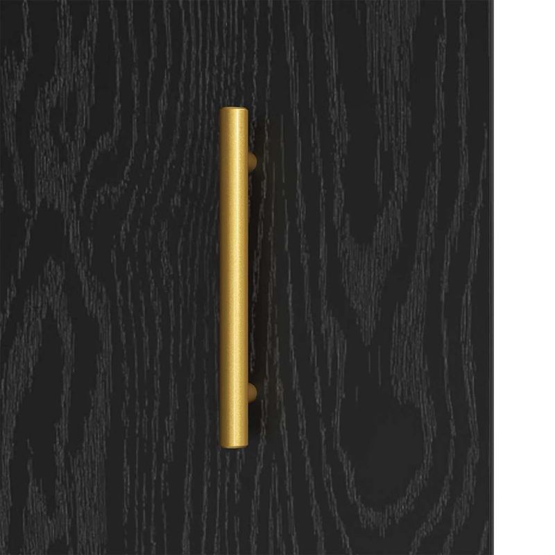 Casa si Gradina - Mobilier - Comode si corpuri - Comode - Bufet Stejar Negru 69,5 x 34 x 90 cm Lemn Ingineresc si Fier - Infinity.ro