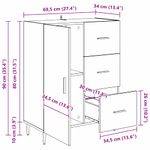 Casa si Gradina - Mobilier - Comode si corpuri - Comode - Bufet Stejar Negru 69,5 x 34 x 90 cm Lemn Ingineresc si Fier - Infinity.ro