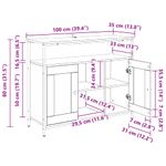 Casa si Gradina - Mobilier - Comode si corpuri - Comode - Bufet Stejar Negru 100 x 35 x 80 cm Lemn compozit - Infinity.ro