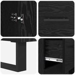 Casa si Gradina - Mobilier - Comode si corpuri - Comode - Bufet Stejar Negru 69,5 x 34 x 90 cm Lemn Ingineresc si Fier - Infinity.ro