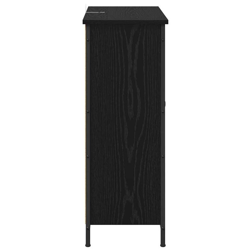 Casa si Gradina - Mobilier - Comode si corpuri - Comode - Bufet Stejar Negru 70 x 30 x 80 cm Lemn compozit - Infinity.ro