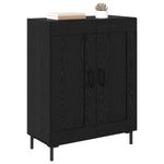 Casa si Gradina - Mobilier - Comode si corpuri - Comode - Bufet Stejar Negru 69,5 x 34 x 90 cm Lemn Ingineresc si Fier - Infinity.ro