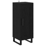 Casa si Gradina - Mobilier - Comode si corpuri - Comode - Bufet Stejar Negru 34,5 x 34 x 90 cm Lemn Ingineresc si Fier - Infinity.ro